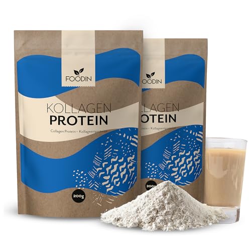 FOODIN Polvo de colágeno, 100% colágeno péptidos hidrolizados, proteína en polvo de ganado con biodisponibilidad, péptidos de colágeno tipo 1 y 3 (400 g)