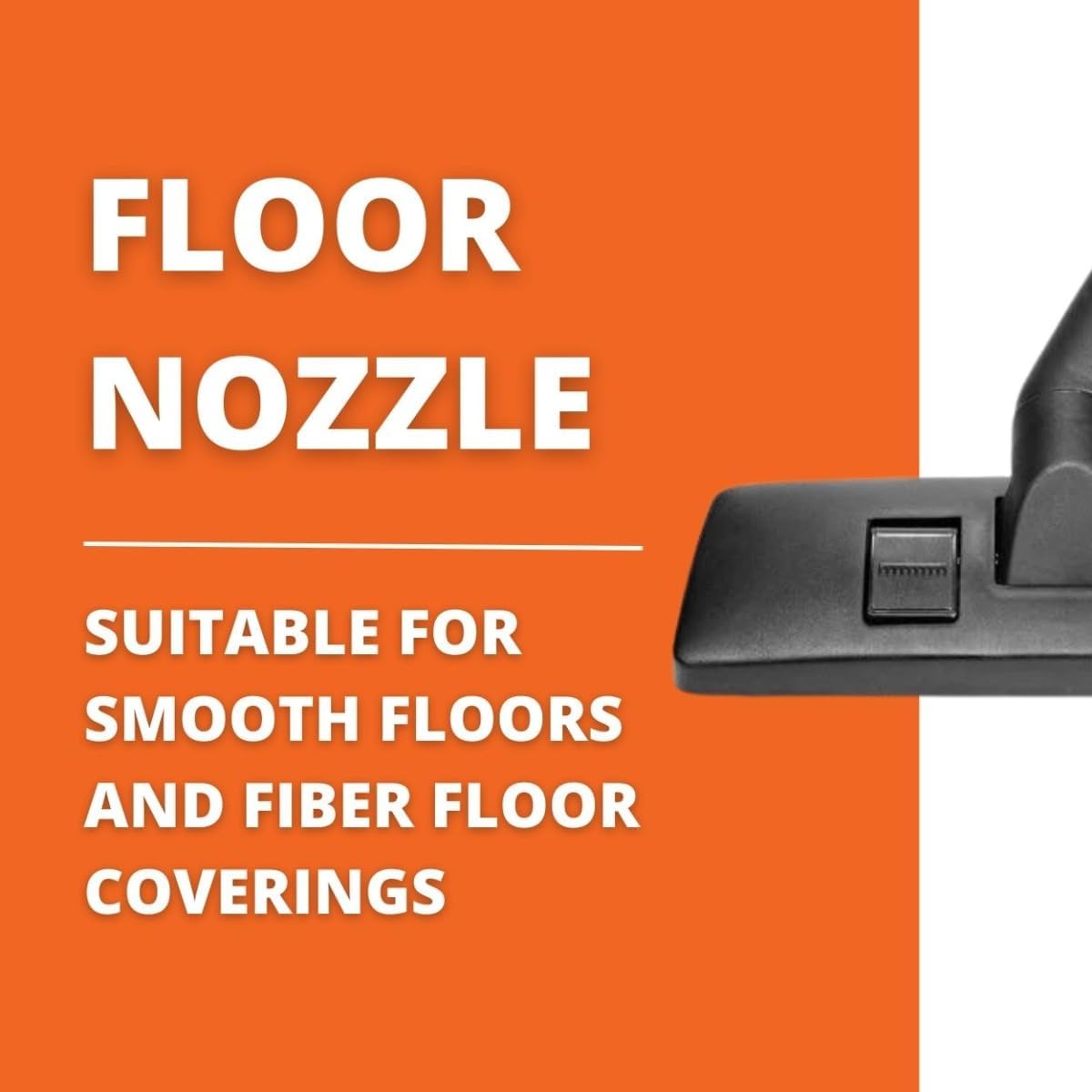Fein Convertible Floor Nozzle with Bristles on All Sides - Efficient Cleaning Attachment for Turbo Wet/Dry Dust Extractors, Suitable for Smooth Floors and Fiber Floor Coverings - 31345072010