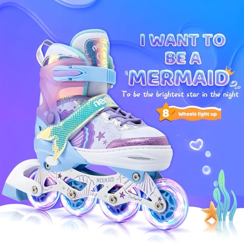 Patins Roller Inline 4 Rodas Skates Ajustavél com Roda Iluminada Jovens e Adultos, Para iniciantes,