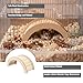 Syyavrrta Hamster Wooden Bridge and Shelter for Small Animal Hideout, Wooden Climbing and Hiding House with Arched Design