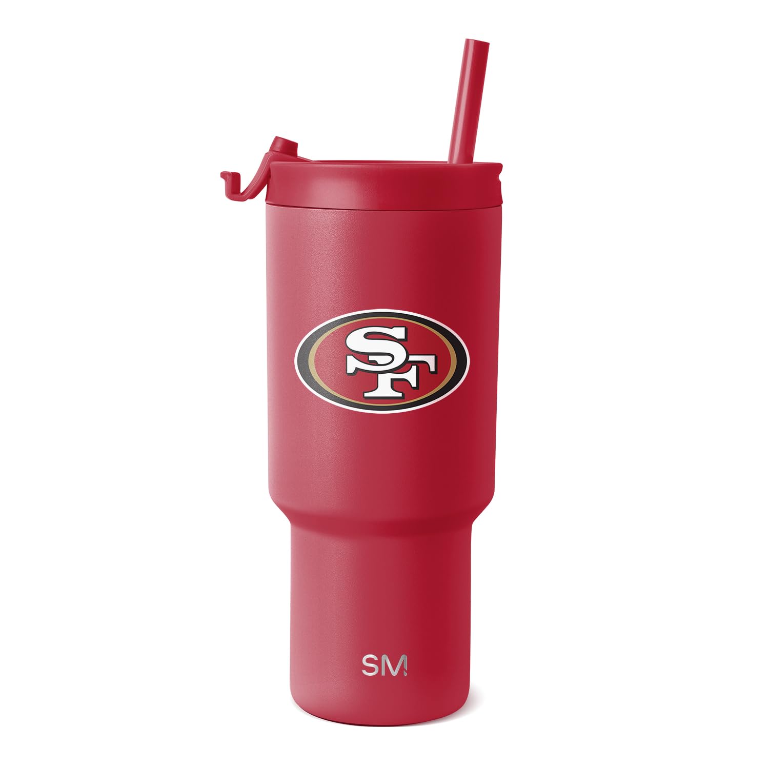 Simple Modern Officially Licensed NFL San Francisco 49rs 30 oz Tumbler with Flip Lid and Straws | Insulated Cup Stainless Steel | Gifts for Men Women | Trek Collection | San Francisco 49rs