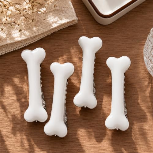Pinzas para cabello hueso, 4 piezas miniatura 4