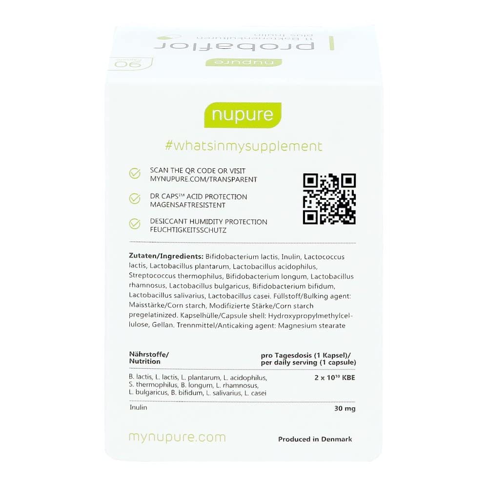 Nupure probaflor Probiotikum magensaftresistent Kapseln 90 stk