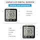 YUNYODA Digitale Duschuhr, LCD, wasserdicht, Digitale Uhr für Badezimmer, mit Saugnapf, Alarm, Luftfeuchtigkeit, Countdown für Dusche, Küche