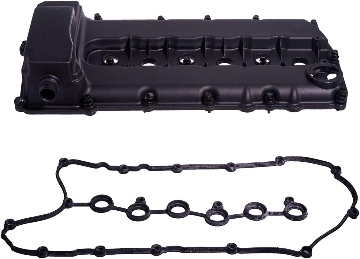 AUQDD 03H103429D Engine Valve Cover Kit (For V6-3.6L 3597cc) Compatible With Au-di 07-10 Q7 /09-16 Vw CC, 06-16 Passat, 07-17 Touareg (Replace# 03H103429L 036-0015 03H103429C 03H103429B)