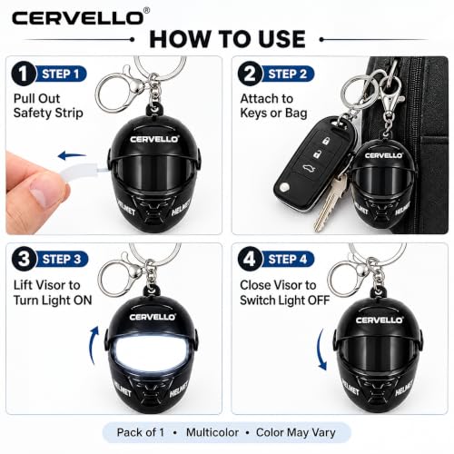 Image of CERVELLO Motorcycle Helmet LED Keychain with Light