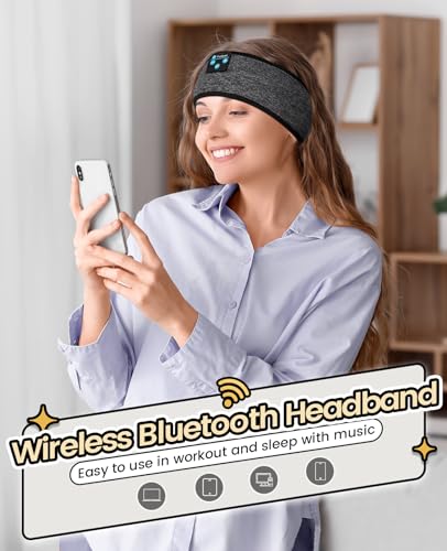 Image of Sleep Headphones Bluetooth Headband - Sleeping Headphones for Side Sleeper Reduce Snoring Disturbance for Sleeping, Sports, Tech /Birthday for Women Men Mom Dad
