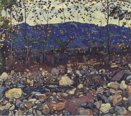 Ruisseau forestier Ferdinand Hodler tableau nature salon apaisant 60x90