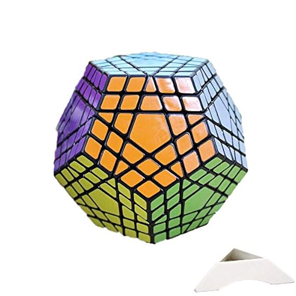 Oostifun Shengshou 5x5x5 Cubo de Gigaminx megaminx 12 Superficie Rompecabezas un trípode (Negro)