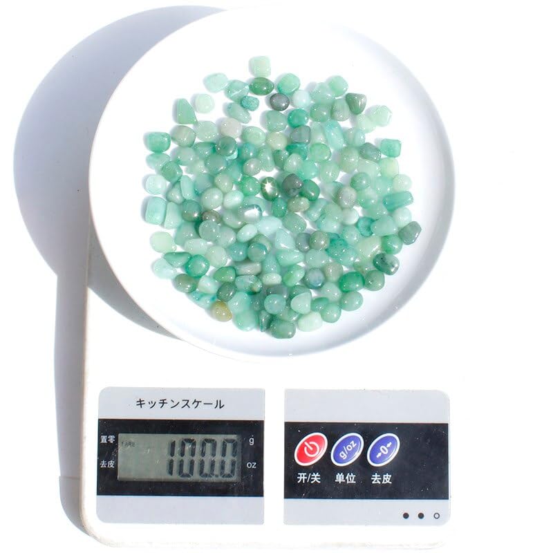 1 Kg Grava Piedra Cristal Verde Natural Pulida No.2 decoración de la habitación
