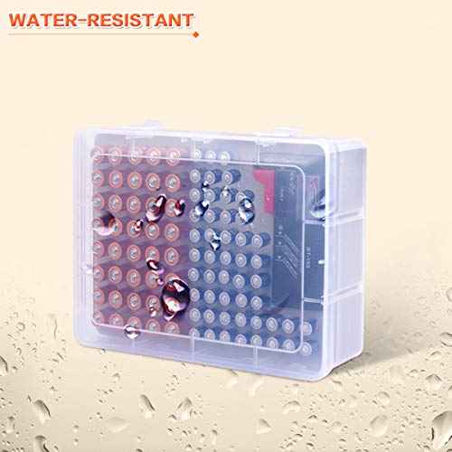 ALCYON Clear Plastic Battery Organizer Storage Case with Tester, Waterproof Hard Battery Box Container Holds 90 Batteries (40 AA 50 AAA), Compact Upright Holder with Pre-Cut Sponge and Snap Closure by ALCYON - Image 4