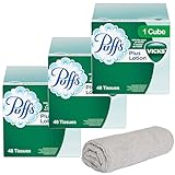 PURPUR Puffs Vicks Plus Lotion Facial Tissues 3 Cubes (48 Tissues per Box), Soft Lotion Tissue