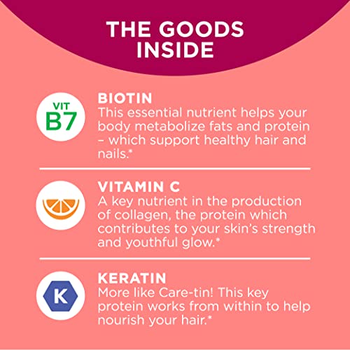 image for OLLY Undeniable Beauty Gummy, for Hair, Skin, Nails, Biotin, Vitamin C