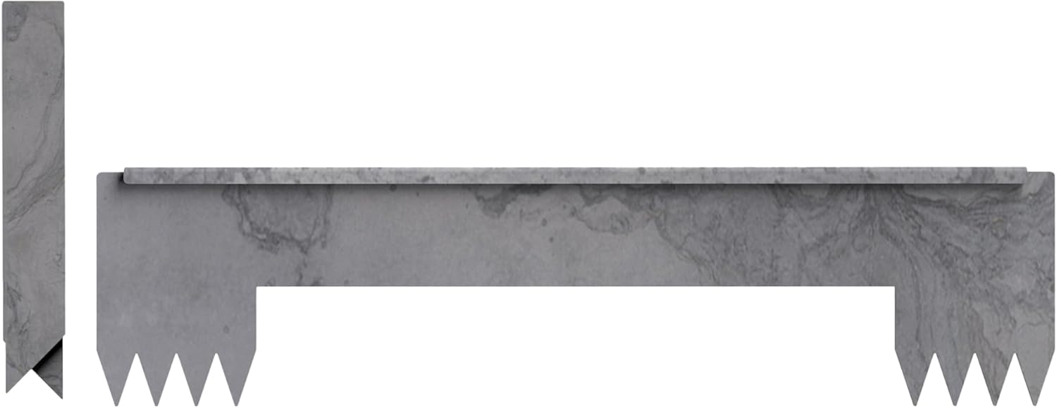 Hammer-in Landscape Edging - Cor-Ten Steel - 2ft Bridge Strips - Plus Connector Clips