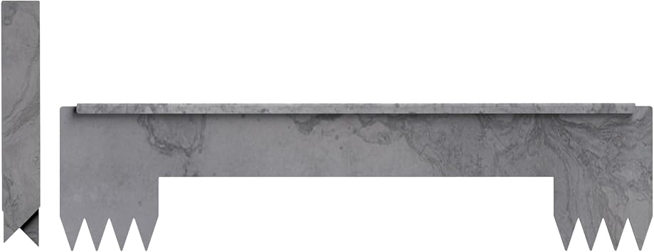 Hammer-in Landscape Edging - Cor-Ten Steel - 2ft Bridge Strips - Plus Connector Clips