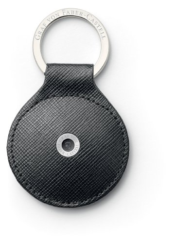 Preisvergleich Produktbild Graf von Faber-Castell - Schlüsselanhänger rund schwarz Saffiano