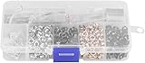 CYTGOUPER Ösen Set mit 420 Stück Metallösen (3mm) inkl. 3 Handwerkzeuge, Rundloch-ösen-Set, Ösen 3mm mit Werkzeug für Schuh- und Kleidungsreparaturen, Lederhandwerk, Scrapbooking (3mm*420)