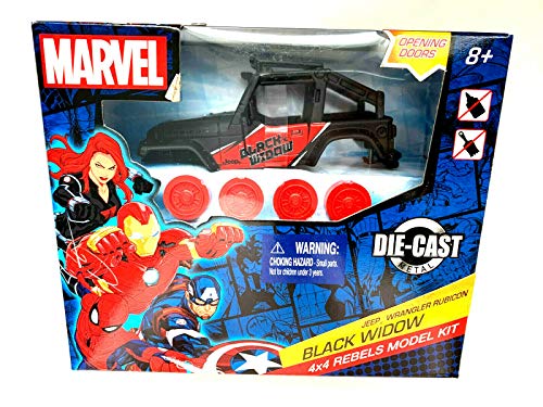 Marvel 4X4 Rebels Model Kit - Black Widow Wrangler Rubicon miniatura 1