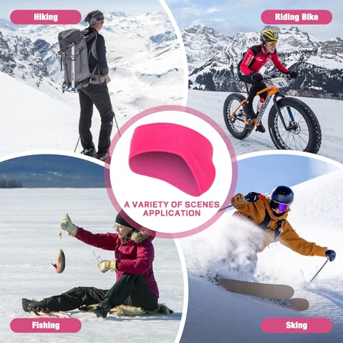 Image of Ear Warmers Headband, KOMAKE 2 Pack Earmuff Headband Fleece Earmuffs Running Headband Winter Ear Covers Moisture Wicking Sweatband Ski Sport Headband For Men & Women (Black+Gray)