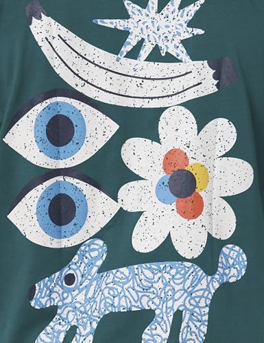 Image of Veirdo 100% Pure Cotton Oversized Baggy Fit Half Sleeve Printed Round Neck Multicolor Drop Shoulder T-Shirt for Men & Boys (Pack of 3)