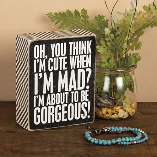 Primitives-by-Kathy-Classic-Box-Sign-4-Inch-by-5-Inch-Think-Im-Cute Primitives by Kathy Classic Box Sign 4 Inch by 5 Inch Think Im Cute