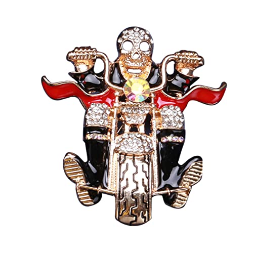 Broche tête de mort avec épingle de sûreté robuste pour fixer vos vêtements avec style
