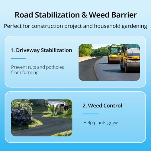 PeakPursuit Heavy Duty Driveway Fabric - 13x108FT Weed Barrier Landscape Fabric, 5.8oz Commercial Woven Geotextile Ground Cover for Weed Control, Driveways, Erosion Control, and Gravel Stabilization by PeakPursuit - Image 6