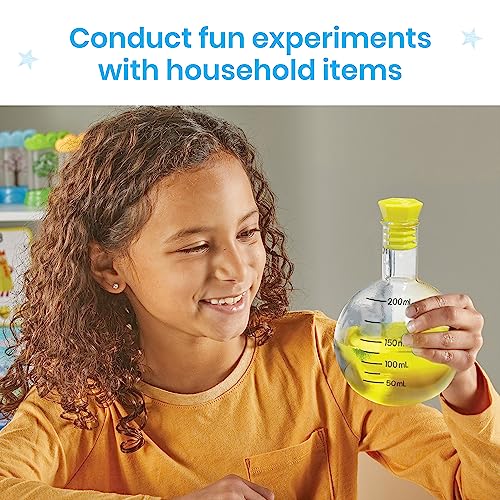 Hand2Mind 95814 Starter Science Measuring Flask Set, Plastic Beakers For Kids, Science Lab Equipment, Measuring Toys For Kids, Kids Chemistry Set thumb #3