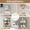 Corner Bathroom Counter Organizer, Perfume Tray and Vanity Organizer, Multi-Purpose Makeup Cosmetic Storage, Large Corner Storage Organizers for Bathroom kitchen, Vanity Organizer (Transparent,3-Tier)