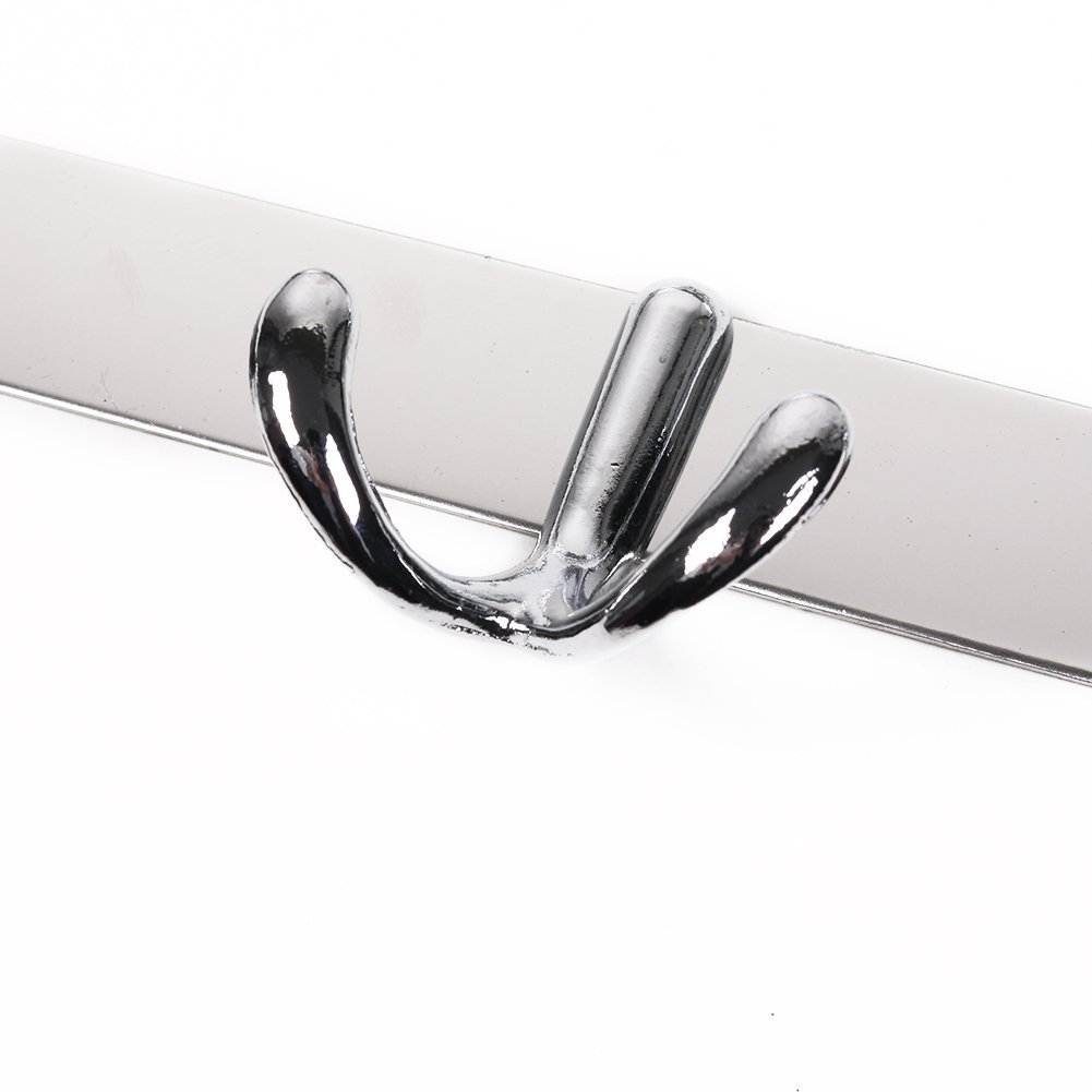 Candora® - mensola e porta asciugamani da parete in acciaio inox spazzolato. Scaffale porta asciugamani con barre, stile hotel. Dimensioni: 40 x 25 x 10 cm