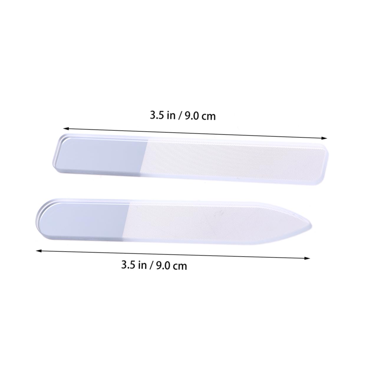 WOFASHPURET 2pcs Professional Crystal Nail File Double Sided Board for Nail Polish Application Compact Design with Storage Cases for Home and Travel Use
