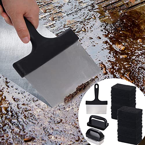 24 Pieces Griddle Cleaning Kit, Grill Cleaning Kit With Griddle Scraper, Griddle Brush, Grill Stone With Handle, Remove Stain Easily #TOP3
