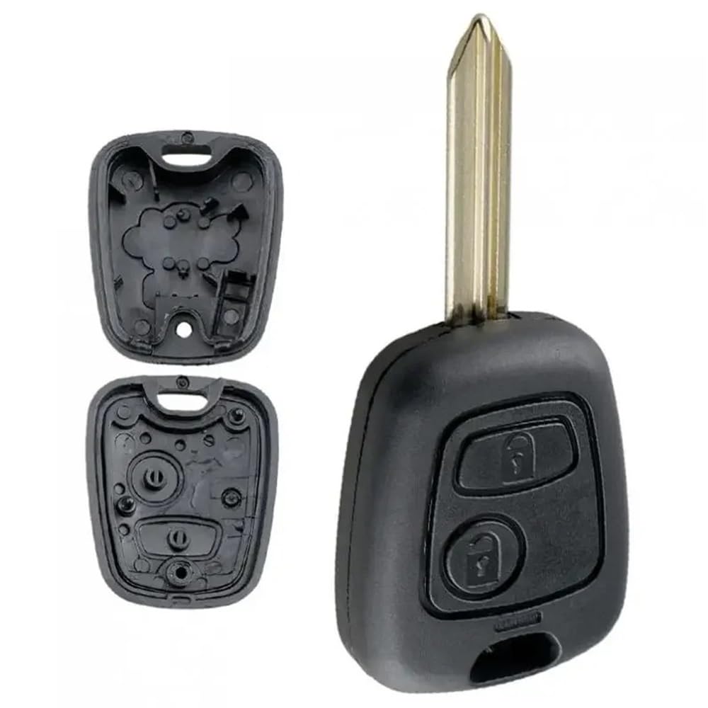 Carcasa para Llave de Coche Carcasa de Repuesto para Mando a Distancia de Coche de 2 Botones, Compatible con para Peugeot para Partner para Expert
