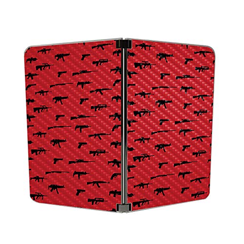 Image of MightySkins Carbon Fiber Skin for Microsoft Surface Duo - Guns | Protective, Durable Textured Carbon Fiber Finish | Easy to Apply, Remove, and Change Styles | Made in The USA (CF-MISURDUO-Guns)
