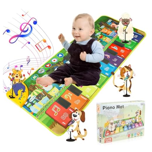 Carehabi Alfombra Musical Piano bebé Juguetes Niños 1 Año Regalo Bebe 1 Año con 19 Canciones y 9 Teclas de Piano Juguetes Bebe para Regalos de Año Nuevo Cumpleaños Navidad