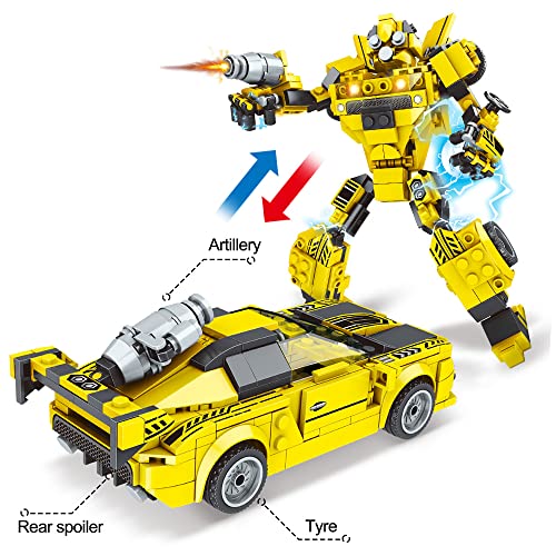 Mesiondy Robot Building Toy Set, Including 2 Transforming Robot Building Kit, Truck Soldier Overrun Soldier, Construction Truck Blocks Toys For Boys Age 6 7 8 9 10+ Year Old (643 Pieces) #TOP7