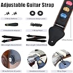 Kit d'accessoires pour guitare: Support en bois, Bracelet, Tuner à clips, 3-in-1 Capo, 30 Picks pour Acoustique, Guitare électrique, Basse & Ukulele, Ensemble de Cadeaux de Guitare Tout-en-Un pour Hommes & Débutants & Pour