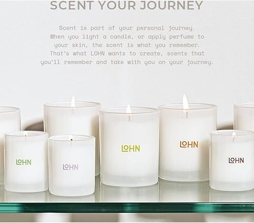 Miniatura 6 de Lohn Lato Mini vela perfumada  Vela de aceite esencial para el hogar, notas de limón, haba tonka e hibisco, cera de coco sostenible y soja, larga