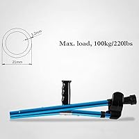 Vista 7 de Par de elegantes muletas para adultos en azul, bastones plegables para antebrazo para viajes o trabajo, muletas de aluminio ligeras para adultos