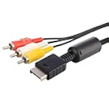RGEEK PS2 PS3 AV Cable, AV to RCA Composite Cable Cord for PS2 PS3(6FT)