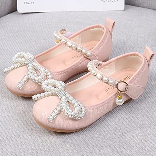 Baby Girls Mary Jane Bow Shoes Non-Slip Soft Sole Princess Shoes Toddler Small Leather Shoes Wedding Dress Shoes4
