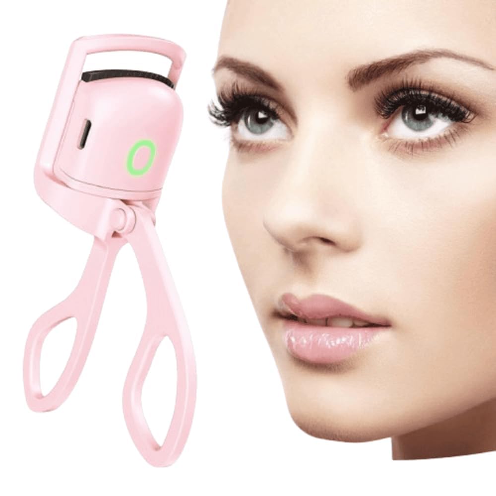 Heated Eyelash Curler for Women, USB Rechargeable, Long Lasting, Electric with Silicone Pad, Replaceable, 1 Pc-image-20