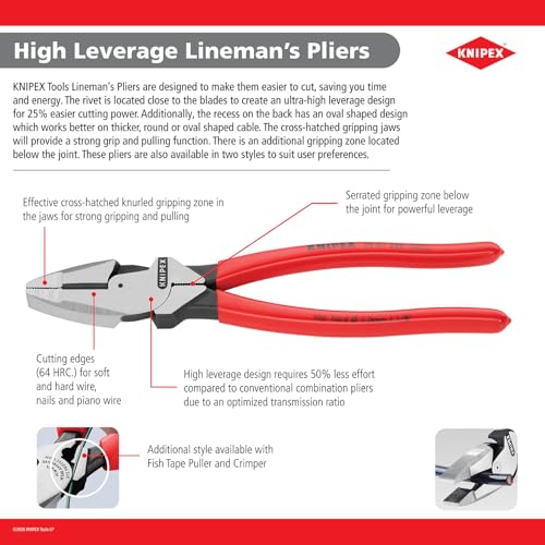 Knipex 09 12 240 Lineman's Pliers