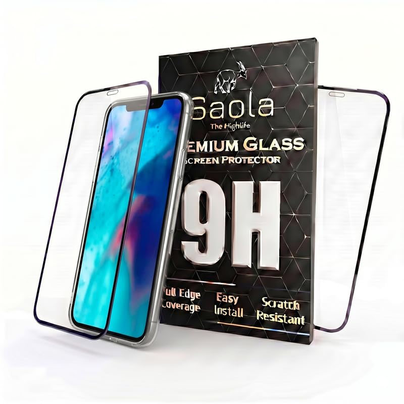 Image of Saola HD+ Oleophobic Tempered Glass For Apple Iphone 11 Pro Max (PACK OF 1) with Hassle-less Installation Kit. Full screen Coverage. 6.5 inch