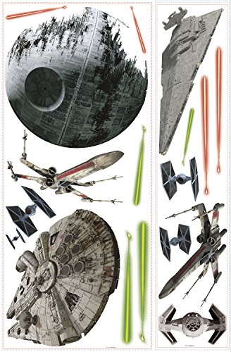 Roommates Rmk3076Gm Star Wars Classic Space Ships Peel And Stick Giant Wall Decals 17 Count #TOP1
