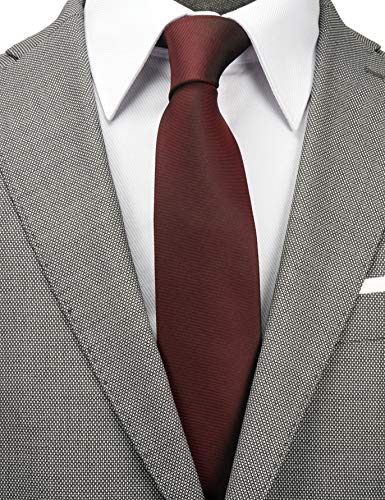 Image of Skinny Solid Ties for Men, 2.5 inch Slim Plain Neckties 4-Pack