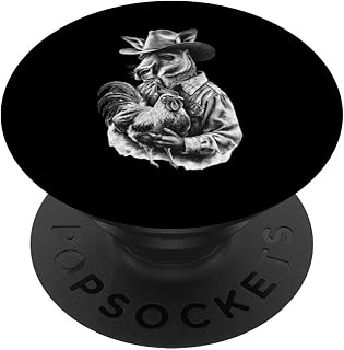 Kangaroo Cowboy Rodeo Australia Day Vintage Western Country PopSockets Adhesive PopGrip