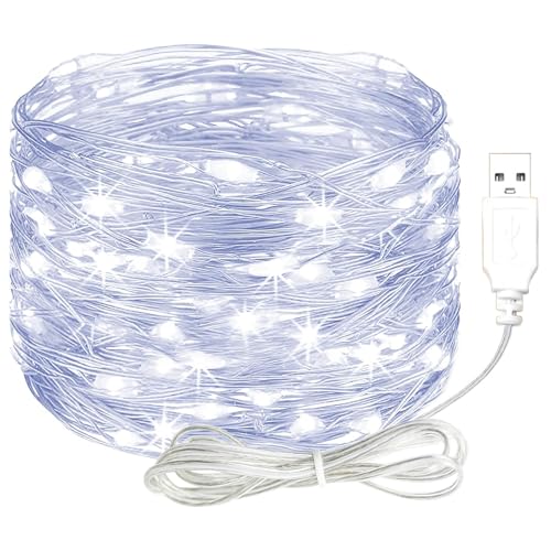 Koboko LED Lichterkette mit USB, 5M 50 LED Wasserdicht Kupferdraht...