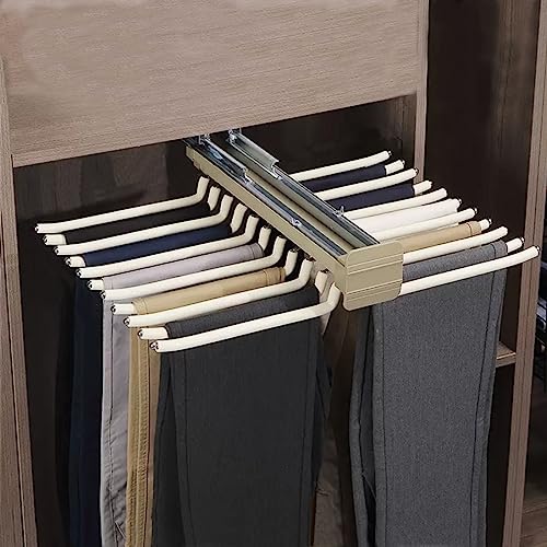 Tringle de placard d'extraction extensible 30 kg en aluminium avec amortisseur coulissant