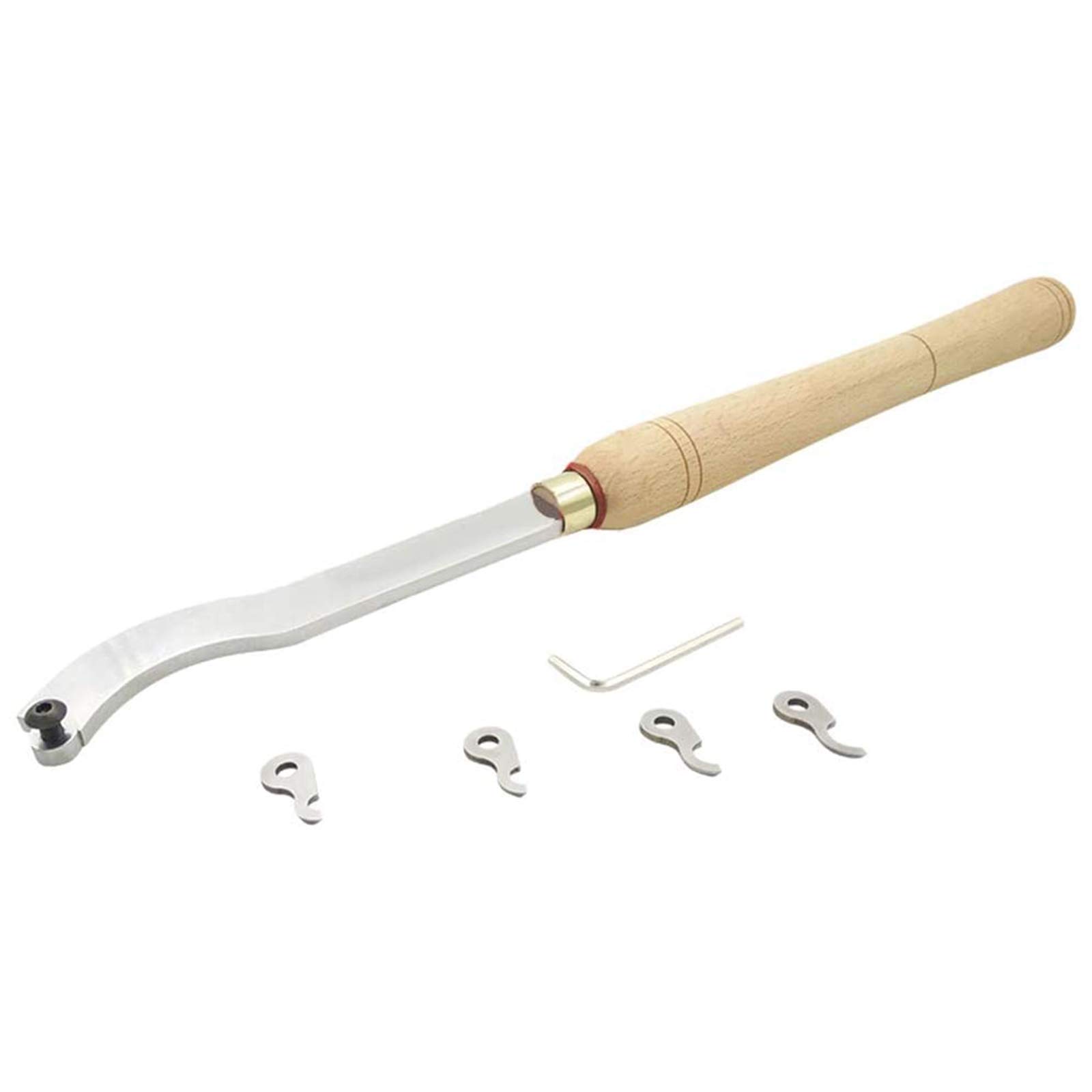 Travail Du Bois Ciseau Ensemble, Avec 4 Types D'outils De Découpe De Poignée En Bois Circulaire D'extrémité, Le Travail Du Bois HSS Tour Jeu De Ciseau